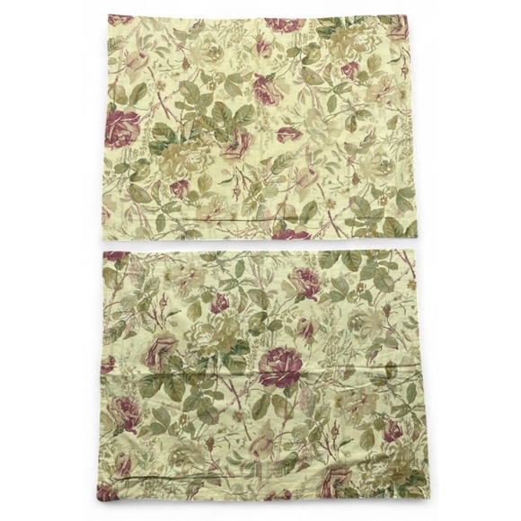 Ralph Lauren Other - 2 Ralph Lauren Wilton Rose Floral Standard Shams Beige